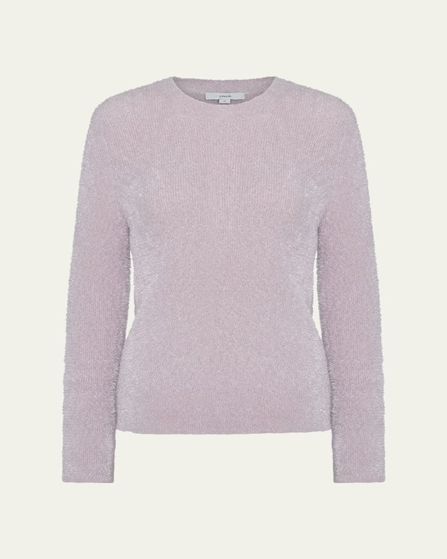 Lurex Eyelash Knit Pullover Top